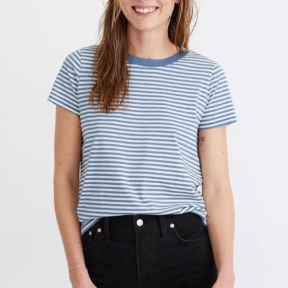 Northside Vintage Tee in Ithaca Stripe Size L - Picture 2 of 6